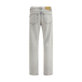 Haikure Light Blue Cotton Straight-Leg Jeans